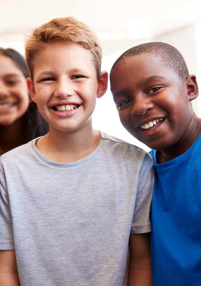 group of children standing together